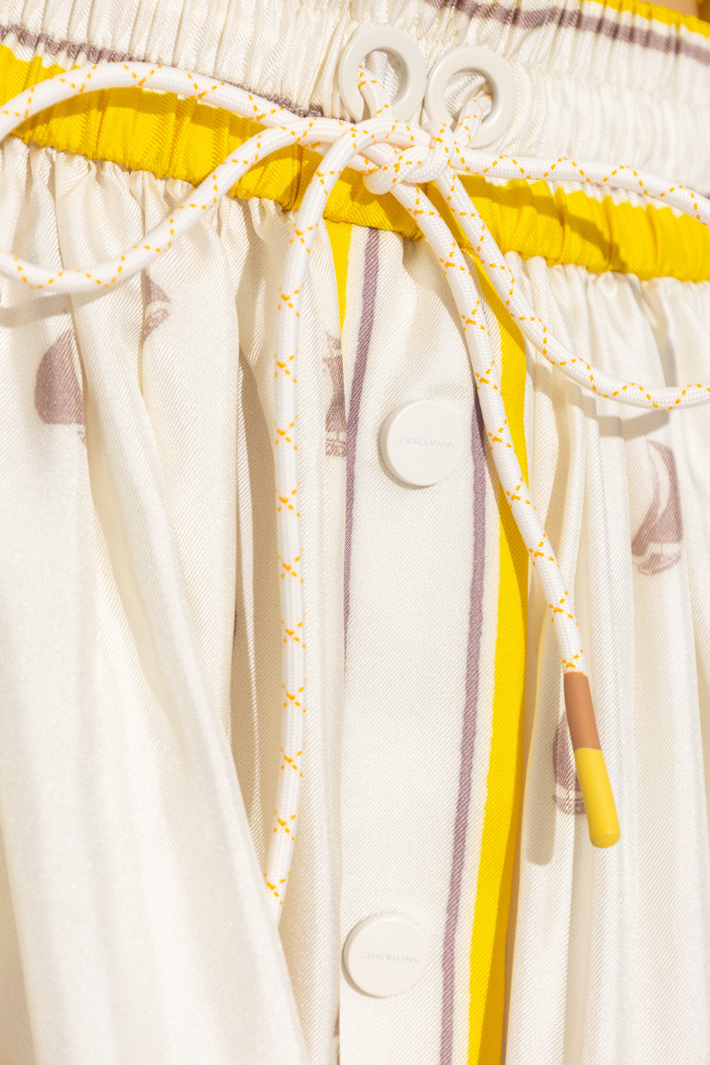 Cream Silk skirt Zimmermann - SchaferandweinerShops HK